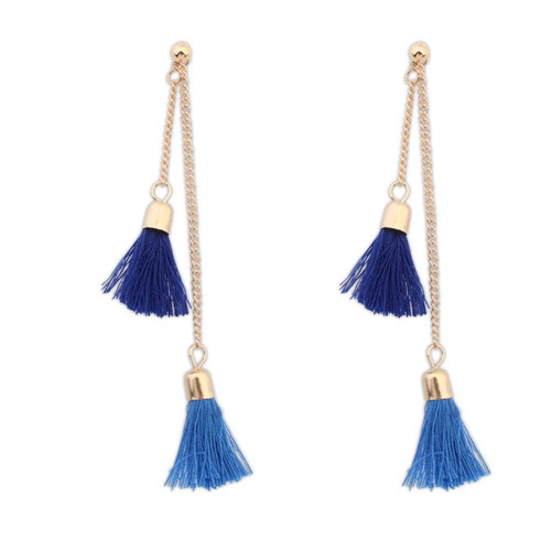 Caris double tassel earring- Shop Online Empayah Jewellery