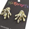 Jelly shot mini stud gold silver glitter