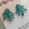 Jelly shot mini stud fine teal glitter