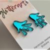 Jelly shot mini stud teal mirror