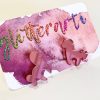 Handmade pink mirror unicorn stud earring