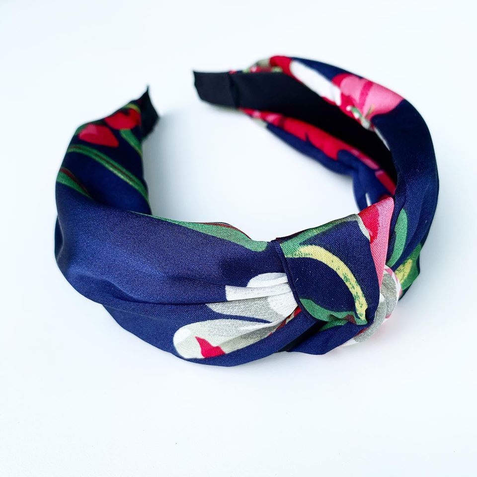 Floral knotted headband- Shop Online Empayah Hair accessories Brisbane
