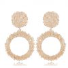 Round metal fashion earring