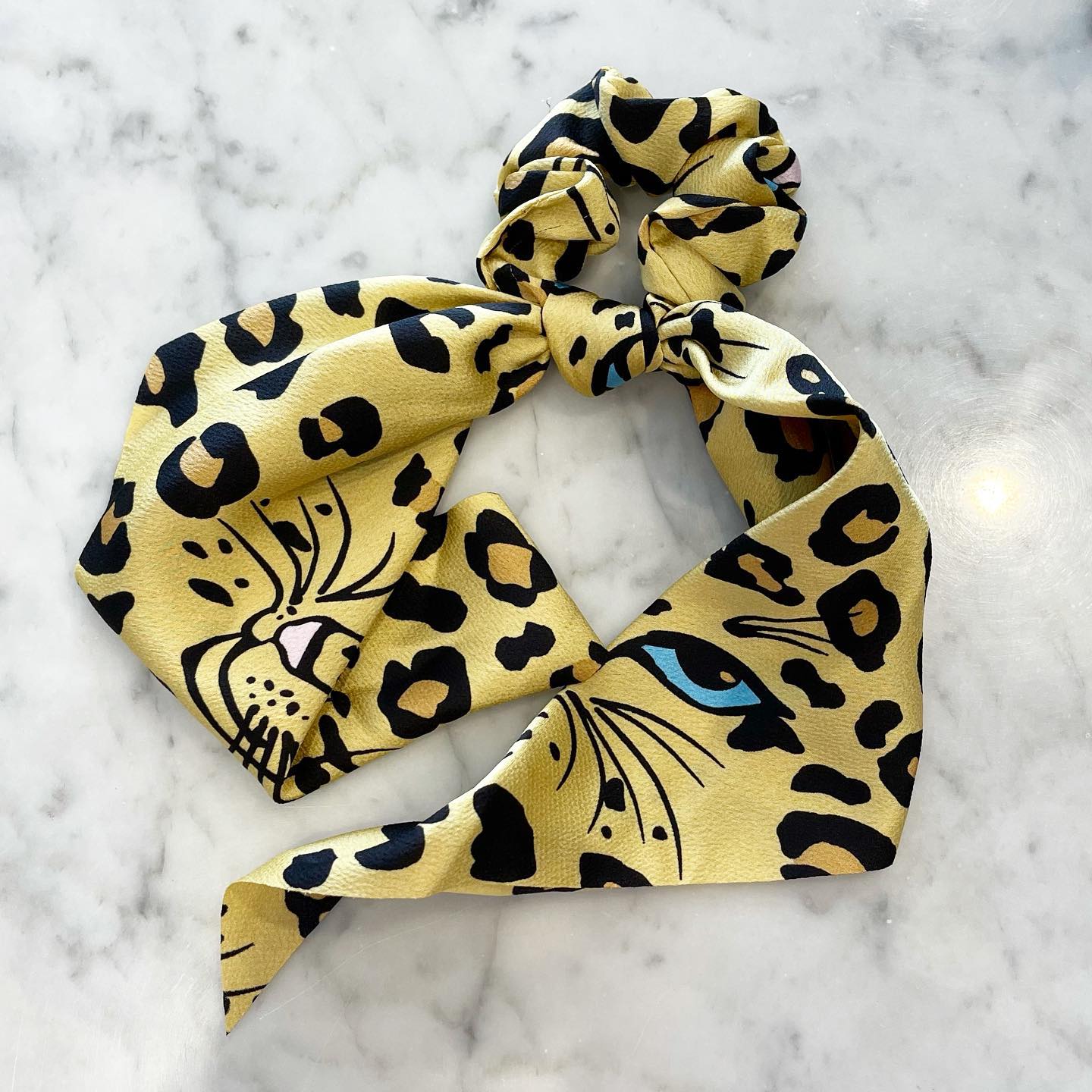Scrunchie scarf combo leopard- Shop Online Empayah Hair Accessories