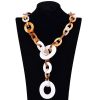 Tortoiseshell acrylic statement necklace